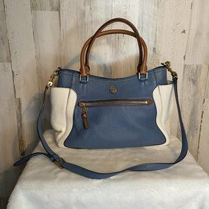 Tory Burch Frances Colorblock Leather Satchel Purse